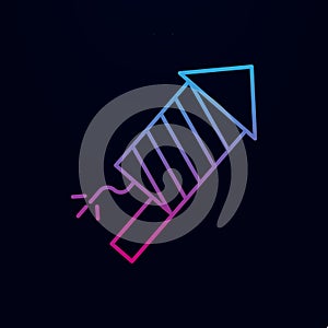 Firework line nolan icon. Simple thin line, outline vector of web icons for ui and ux, website or mobile application