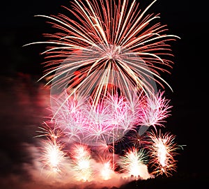 Firework at the night