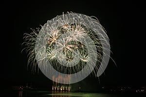 Firework over the water