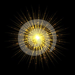 Firework salute magic light effect stars burst isolated on trans