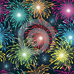 Firework Seamless Pattern