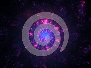 Firework space portal abstract background