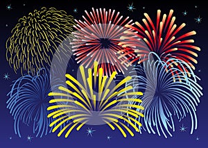 Firework vector illustration.