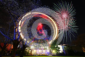 Firework in Vienna Prater