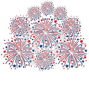 Firework white background