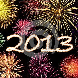 Fireworks 2013 New Year Background