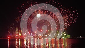 Fireworks for 50th Golden Jubilee UAE National Day celebrations in Abu Dhabi