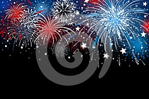 Fireworks background design vector illustration