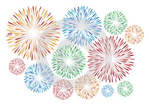 Fireworks background template, high quality vector image