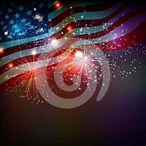 Fireworks background for 4th of July