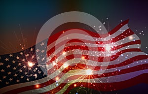 Fireworks background for 4th of July