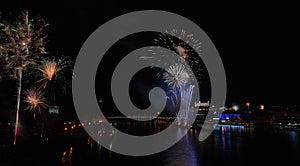 Fireworks in Bratislava, New Year 2019