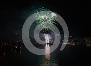 Fireworks in Bratislava, New Year 2019