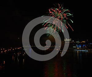 Fireworks in Bratislava, New Year 2019