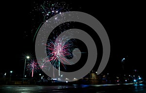 Fireworks in Brondby of Denmark