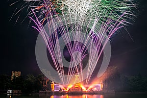 Fireworks in the Buen Retiro Park, Madrid