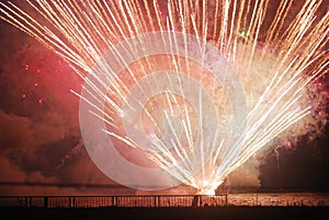 Fireworks bursting