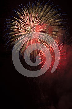 Fireworks celebration over Ohio River