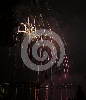 Fireworks celebration over Ohio River