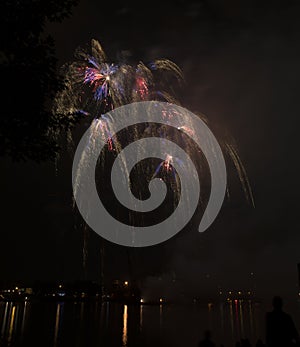 Fireworks celebration over Ohio River