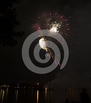 Fireworks celebration over Ohio River