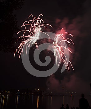 Fireworks celebration over Ohio River