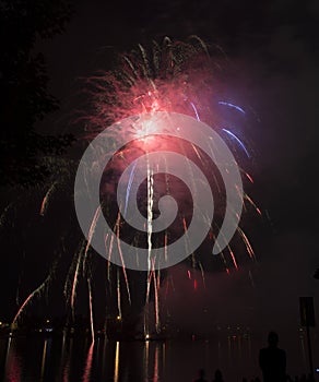 Fireworks celebration over Ohio River