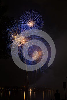 Fireworks celebration over Ohio River