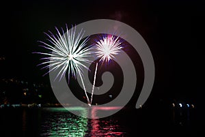 Fireworks in colico italy photo