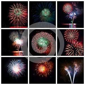 Fireworks collage