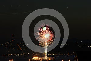 Fireworks on Commencement Bay.