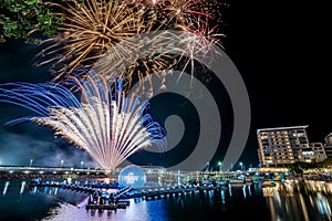 Fireworks at the Darwin Waterfront for New Year's Eve 2024