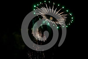 Fireworks display for Fourth of July in St. Augustine, Florida, USA