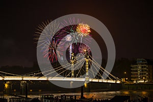 Fireworks display in London, UK