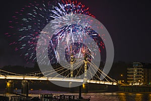 Fireworks display in London, UK