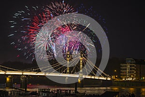 Fireworks display in London, UK