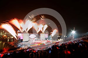 Fireworks display during NDP 2009