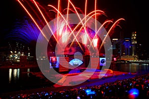 Fireworks display during NDP 2009