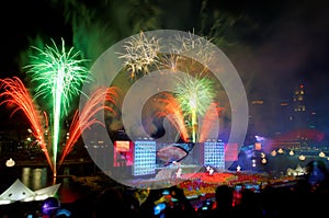 Fireworks display during NDP 2009