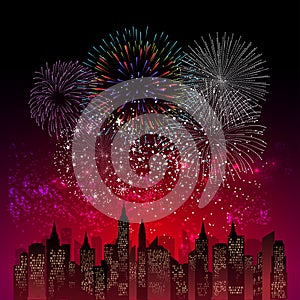 Fireworks Display for New year and all celebration illustration