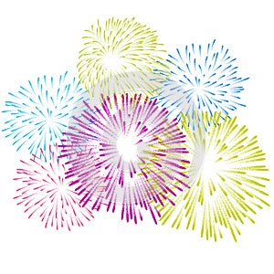 Fireworks Display for New year and all celebration vector illustration