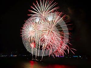 Fireworks display at Pattaya international fireworks festival