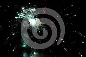 Fireworks display in the sky