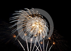 Fireworks Display at Weston Park Staffordshire Uk