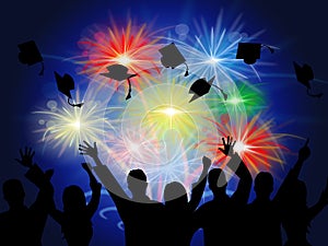 Fireworks Education Shows New Grad And Achievement