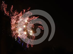 Fireworks explode over Dunfermlines dark skies