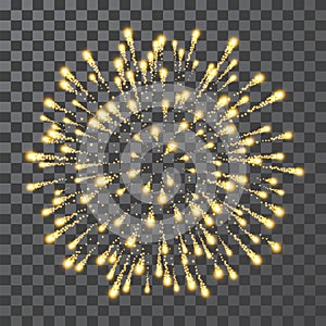 Fireworks. Festival colorful firework. Vector llustration on transparent background