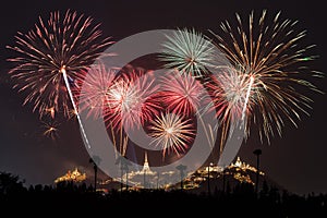 Fireworks Festival at Phetchaburi, Thailand