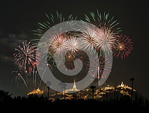 Fireworks Festival at Phetchaburi, Thailand