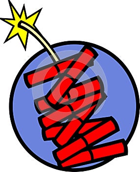 Fireworks fire crackers vector illustration